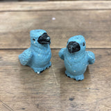 Antique Blue Jay Salt and Pepper Shakers