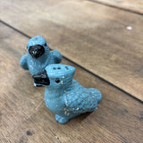 Antique Blue Jay Salt and Pepper Shakers
