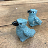 Antique Blue Jay Salt and Pepper Shakers