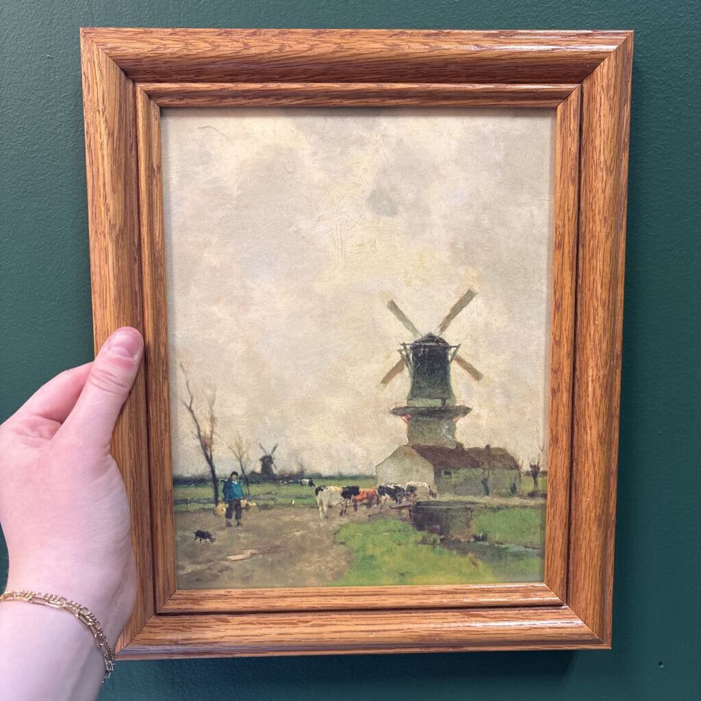 #597 Wood Framed 8x10 Windmill Print