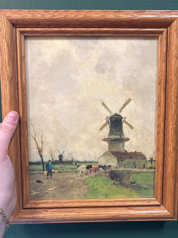 #597 Wood Framed 8x10 Windmill Print