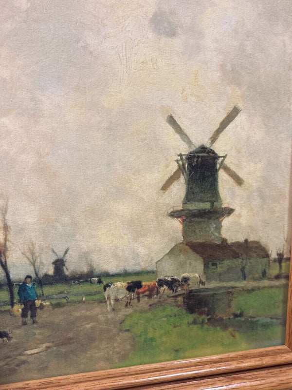 #597 Wood Framed 8x10 Windmill Print