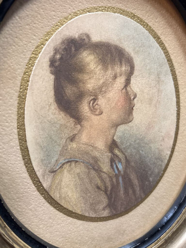 Framed Oval "Charlotte" Portrait by Sydney Bell
