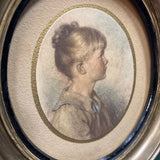 Framed Oval "Charlotte" Portrait by Sydney Bell