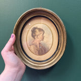 Warehouse SALE - Framed Oval "Charlotte" Portrait by Sydney Bell