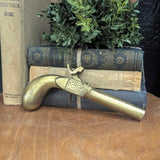 Vintage brass pistol with solid brass handle 7-1/2"L