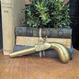 Vintage brass pistol with solid brass handle 7-1/2"L