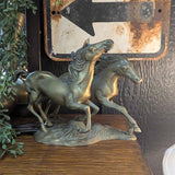 Vintage solid brass running wild horses, Korea