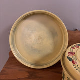 vintage layered hand painted cake carrier