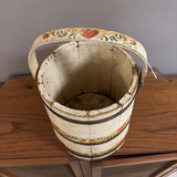 antique wooden bucket stitch art