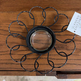 set of 2 antique black metal frames