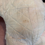 #614 Antique Handmade Quilted Teddy Bear
