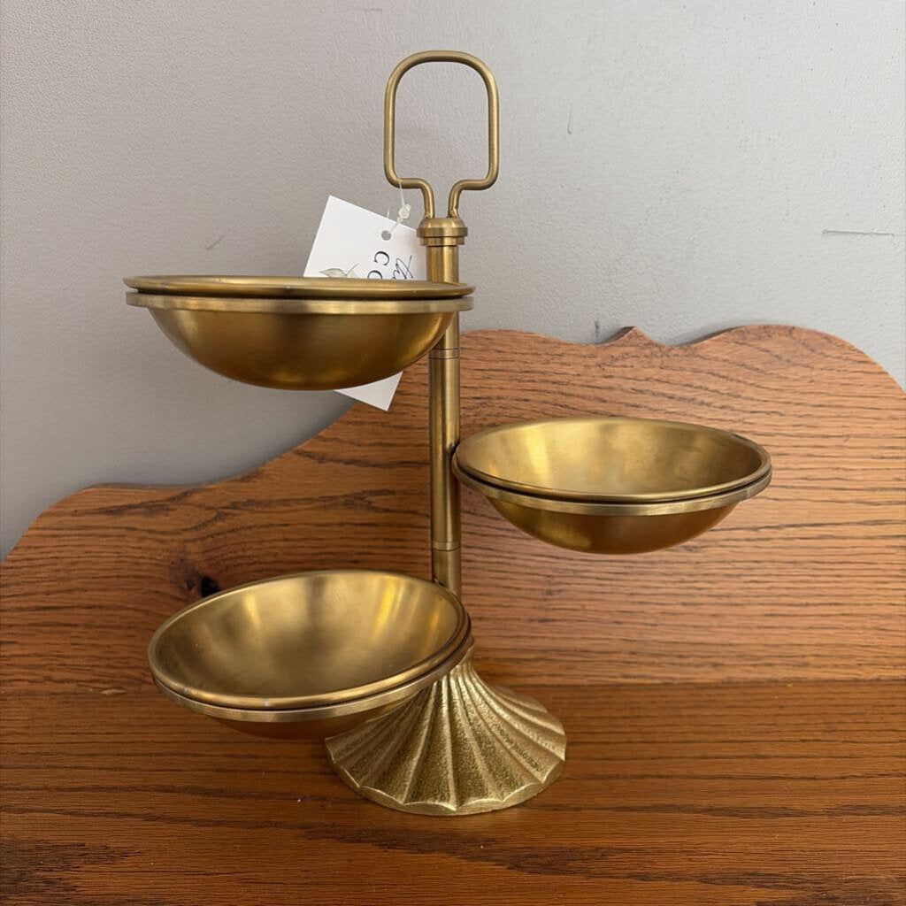 brass swivel bowl stand