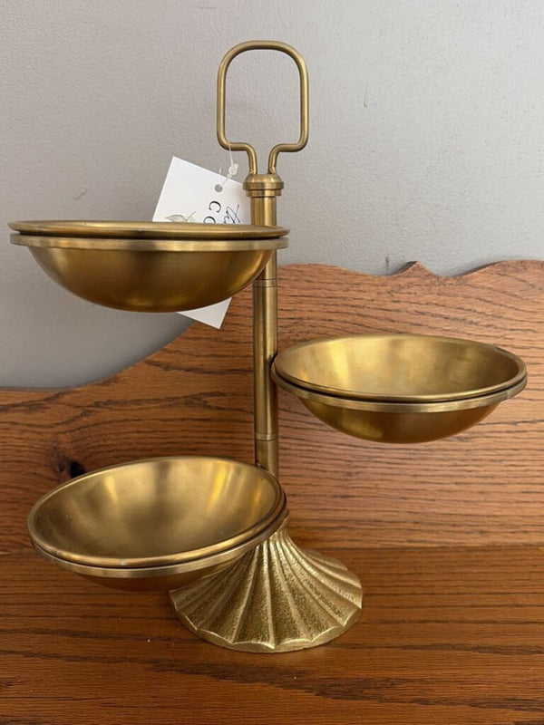 brass swivel bowl stand