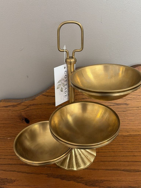 brass swivel bowl stand