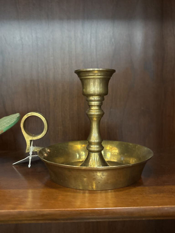 #622 Brass Candleholder with Finger Loop