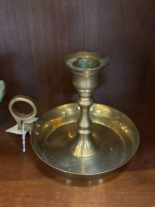 #622 Brass Candleholder with Finger Loop