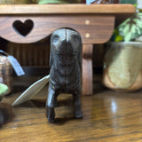 Cast Iron Saint Bernard Dog Still Coin Bank