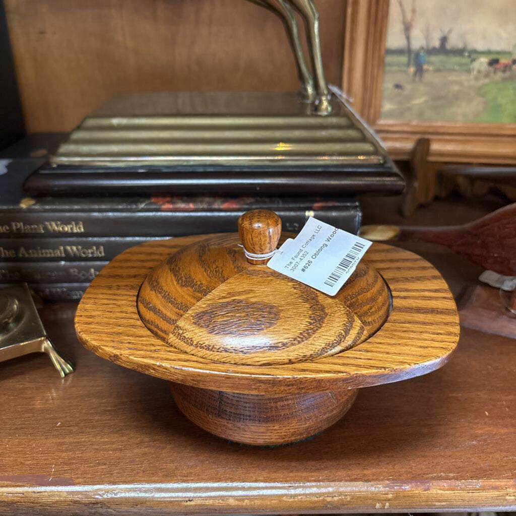 #626 Oblong Wood Box with Lid