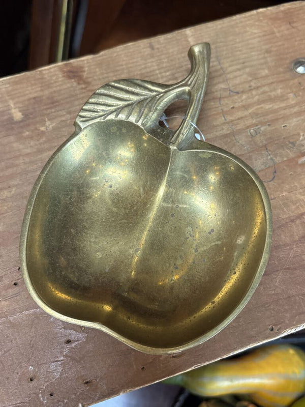 #627 Brass Apple Catch All Dish