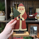#638 Wooden Hand Carved and Painted Santa