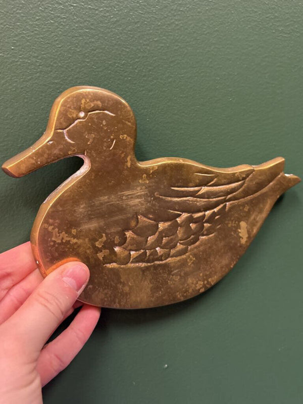 #640 Brass Duck Trivet