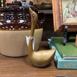 #644 5.5" Tall Brass Swan