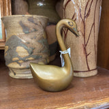 #645 4.5" Tall Brass Swan