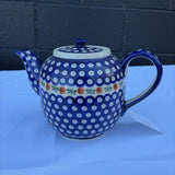 large Polish pottery tea pot