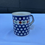 small Polish pottery coffee mug