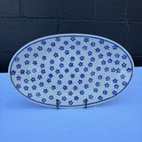 oval flower pattern Polish pottery platter