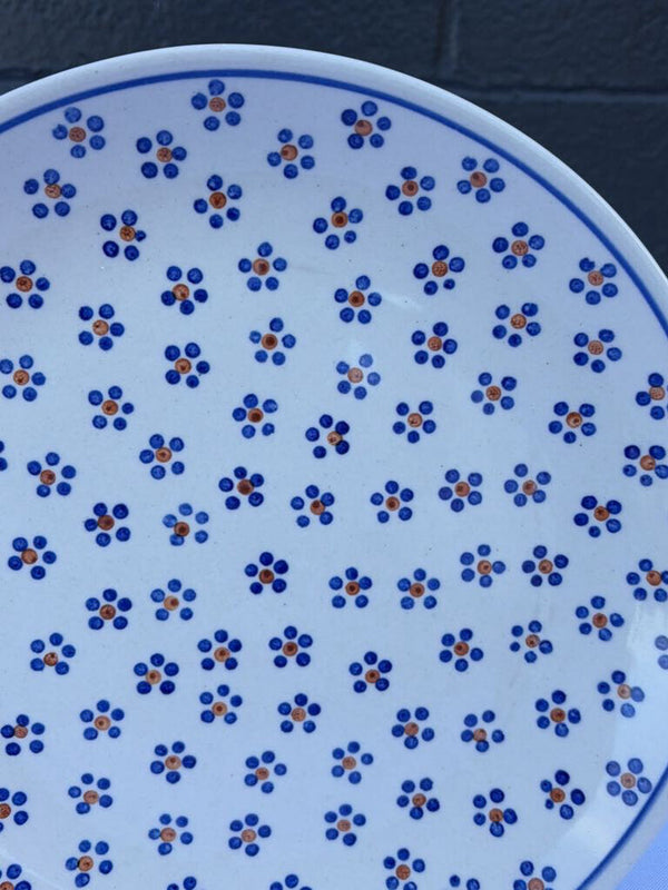 large floral pattern Polish pottery plate