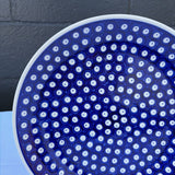 large blue and white pattern Polish pottery plate