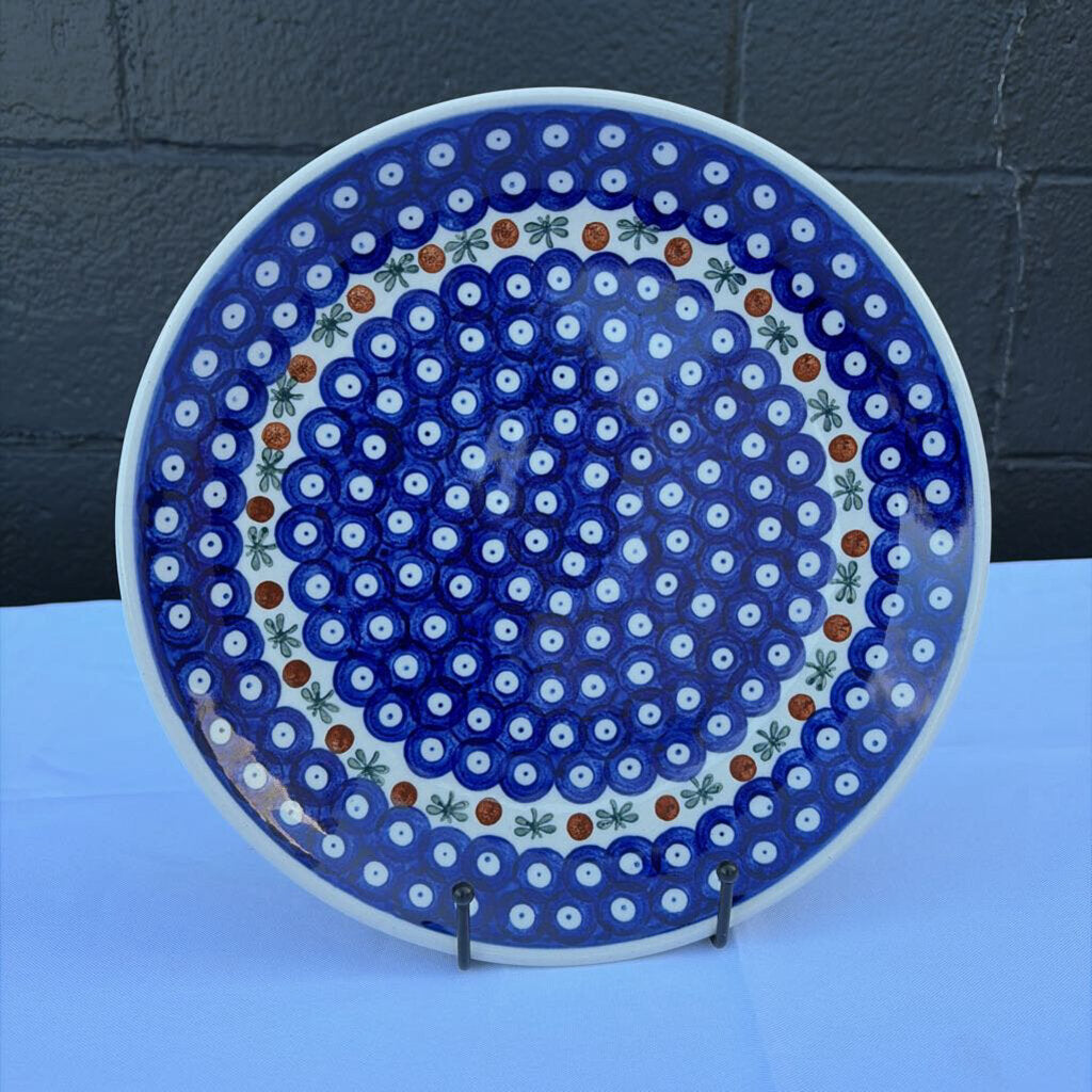 large patterned Polish pottery plate