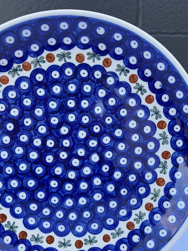 large patterned Polish pottery plate