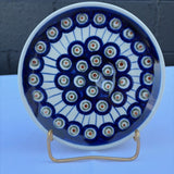 small circle and line patterned Polish pottery plate