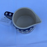 Polish pottery mini pitcher with sprig pattern