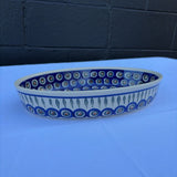 Polish pottery swirl design dish