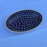 Polish pottery swirl design dish