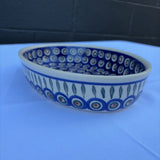Polish pottery swirl design dish