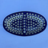 divided Polish pottery dish