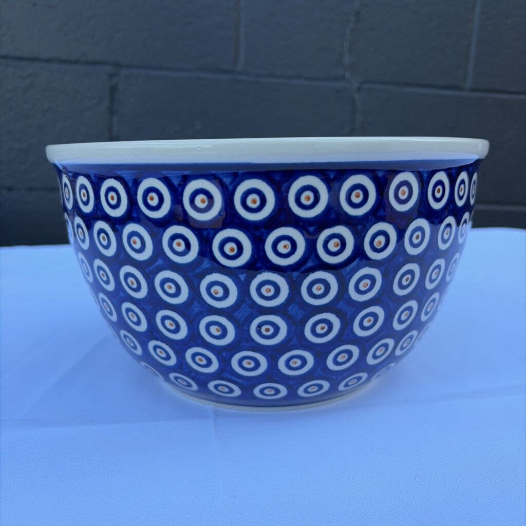 Polish pottery large mixing bowl