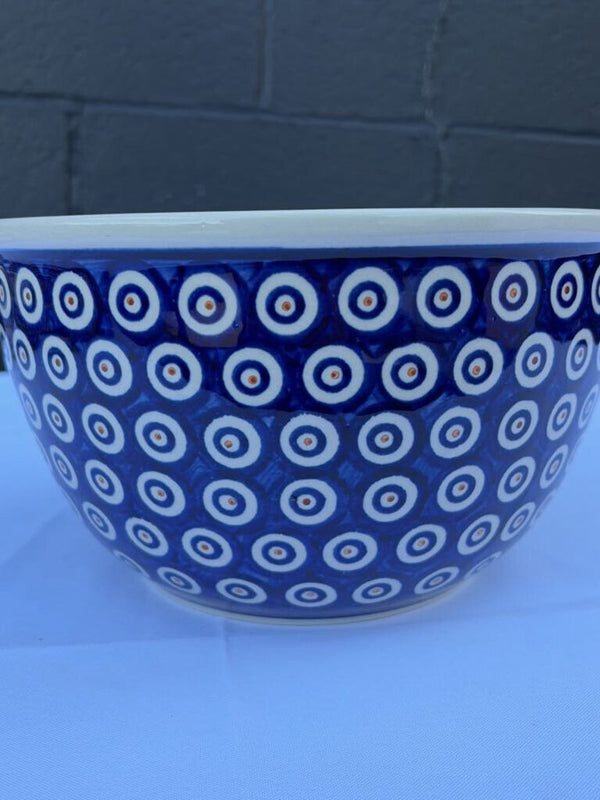 Polish pottery large mixing bowl