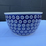 Polish pottery large mixing bowl