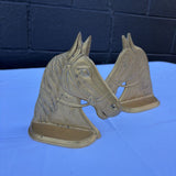 brass horsehead bookends