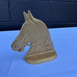 brass horsehead bookends