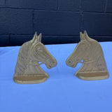 brass horsehead bookends