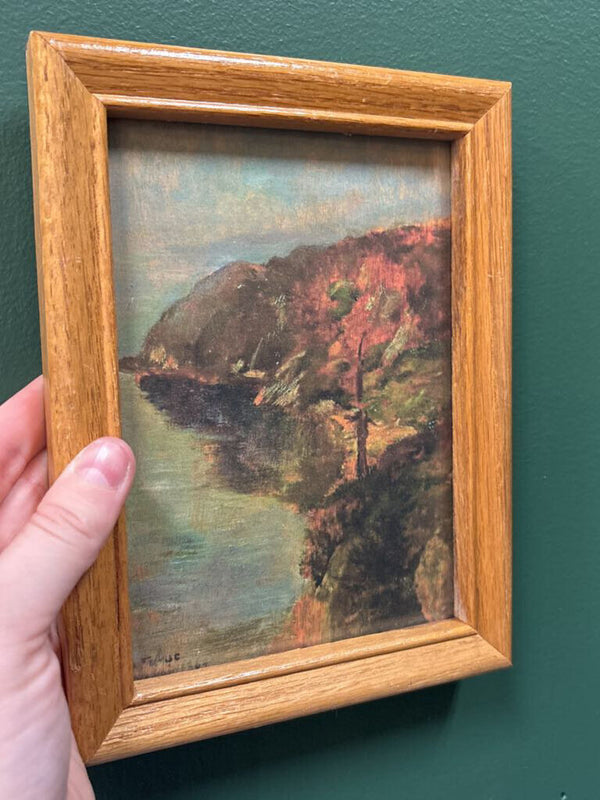 #671 5x7 Autumn Fog Print in Oak Frame
