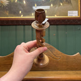 #678 Twisted Wood Candleholder
