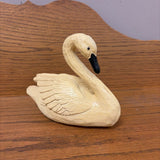 6" vintage yellow resin swan